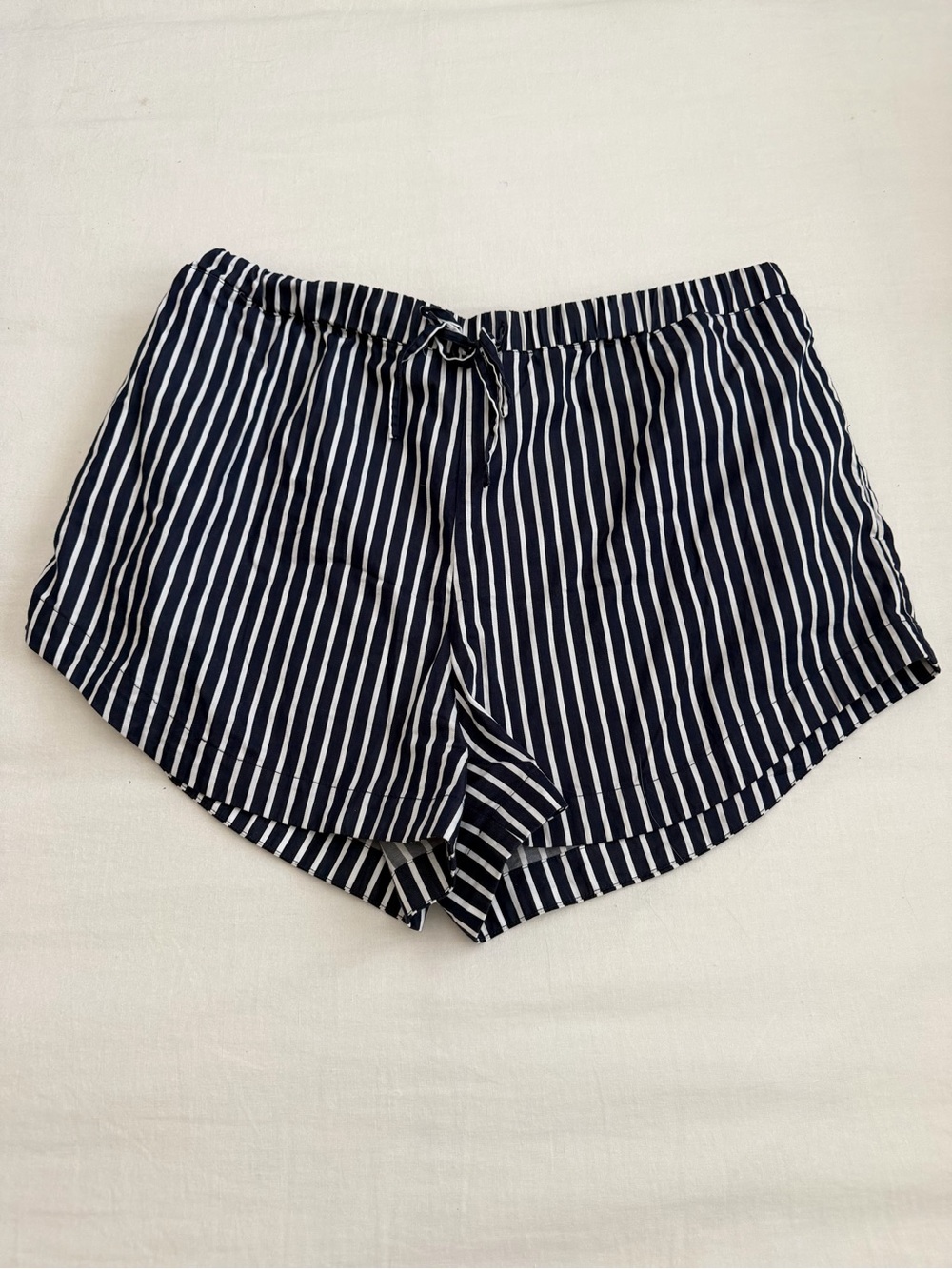 French Connection Navy and White Striped Shorts